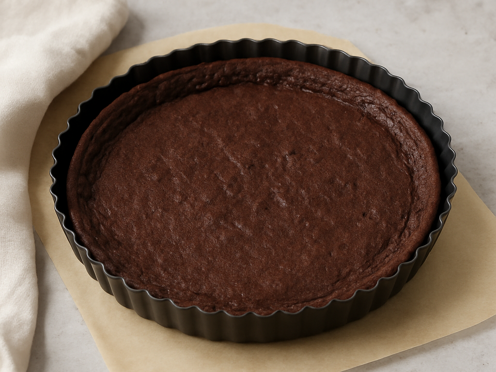 Brownie bodem voor monchoutaart