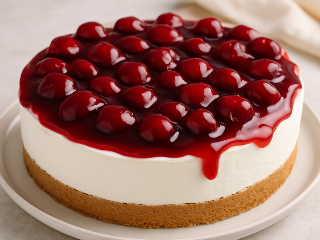 Monchoutaart met biscuitbodem