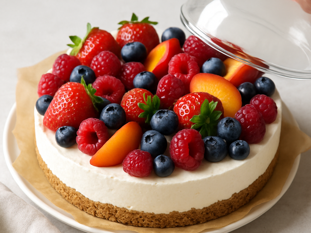 Monchoutaart met fruit vers houden