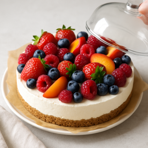 Monchoutaart met fruit vers houden