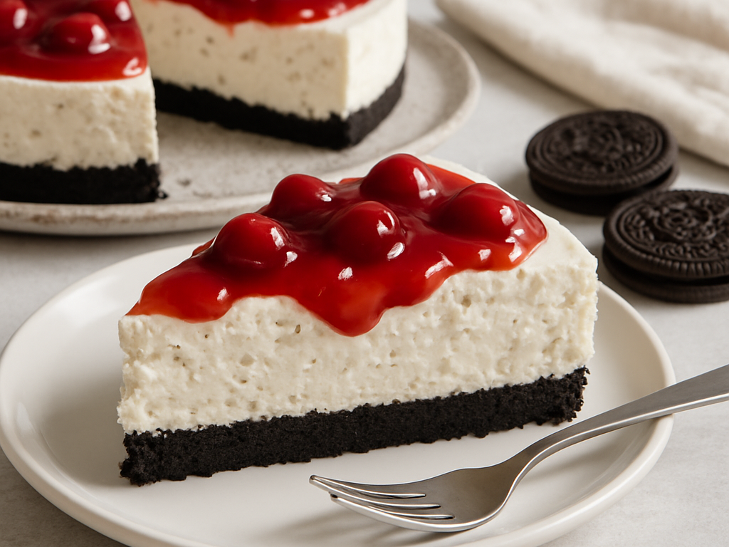 Monchoutaart met oreo bodem