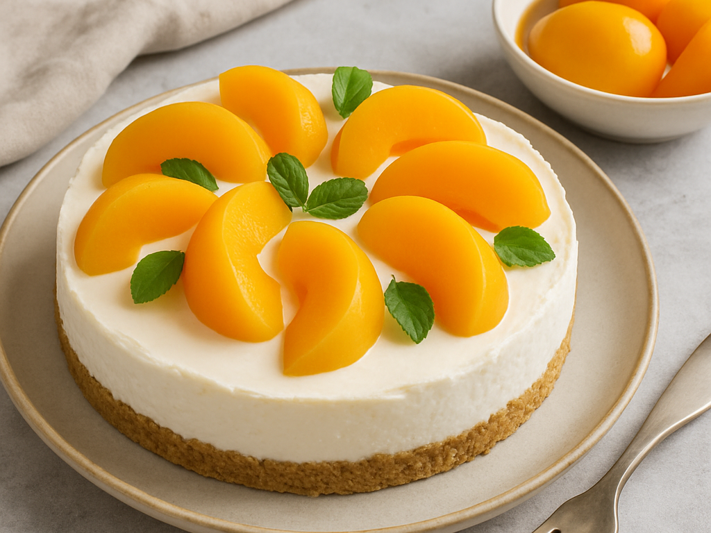 Monchoutaart met perzik