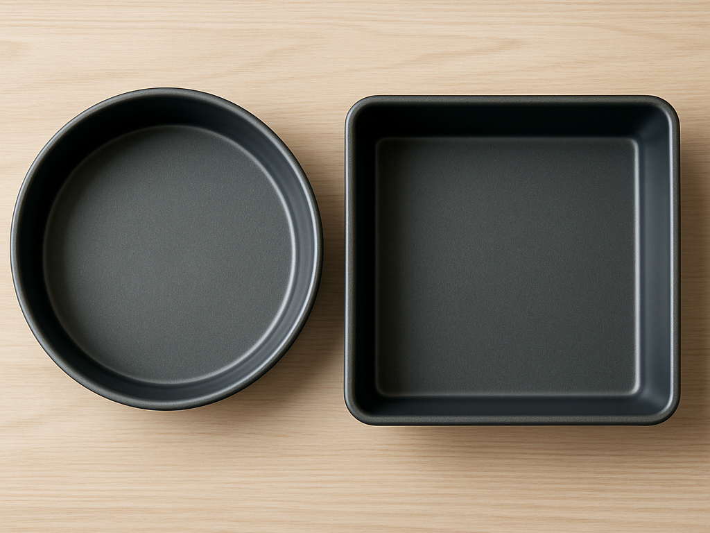 Rond vs vierkant bakblik