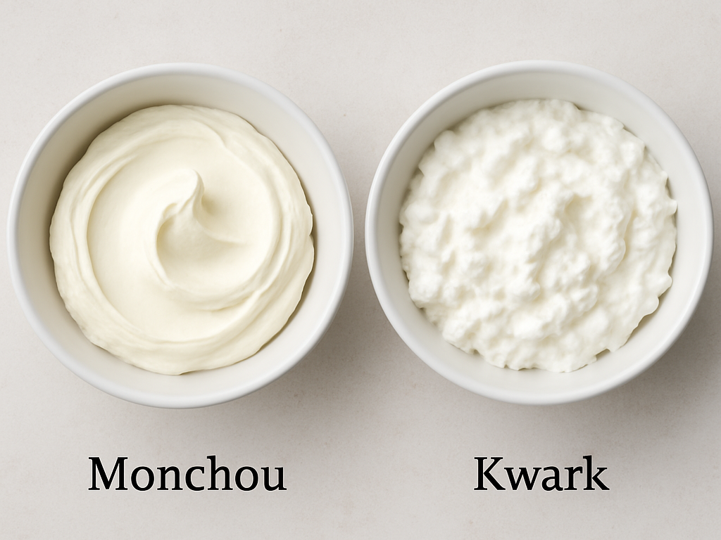 Smaakverschillen duidelijk maken tussen monchou en kwark