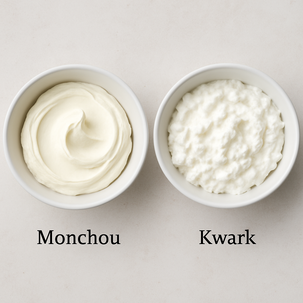 Smaakverschillen duidelijk maken tussen monchou en kwark