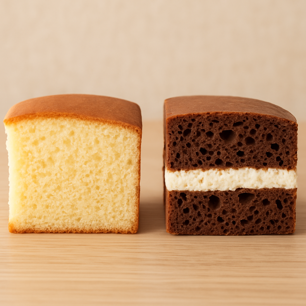 Structuurverschillen tussen beide taarten